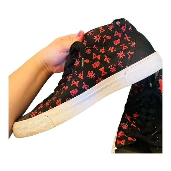 akedo x sea of thieves shoes the reaper mens black & red RARE size 13 sneakers - Picture 9 of 16